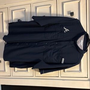 Columbia Men's Dark Blue Casual Button Down Shirt